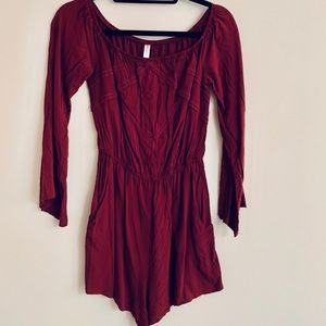 Maroon Romper